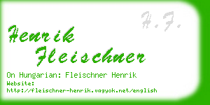 henrik fleischner business card